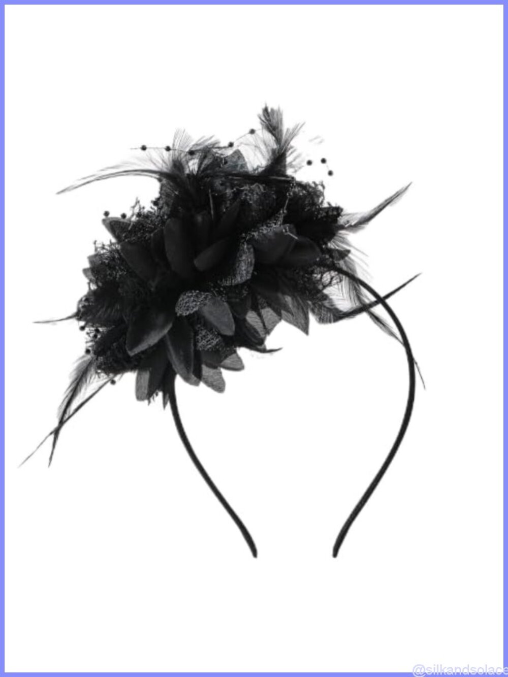 Women's Fascinator Headband Floral Mesh Pearl Tea Party Wedding Hair Accessory